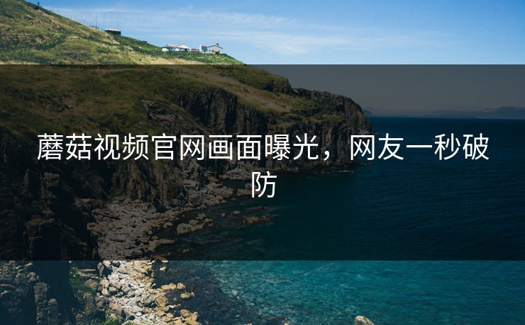 蘑菇视频官网画面曝光，网友一秒破防
