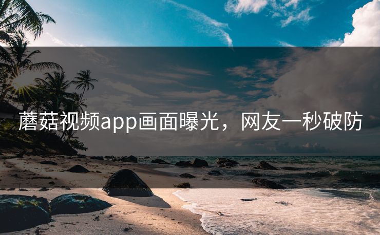蘑菇视频app画面曝光，网友一秒破防
