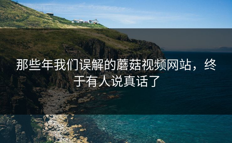 那些年我们误解的蘑菇视频网站，终于有人说真话了
