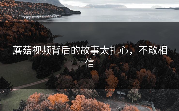 蘑菇视频背后的故事太扎心，不敢相信