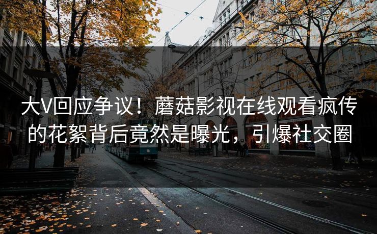 大V回应争议！蘑菇影视在线观看疯传的花絮背后竟然是曝光，引爆社交圈